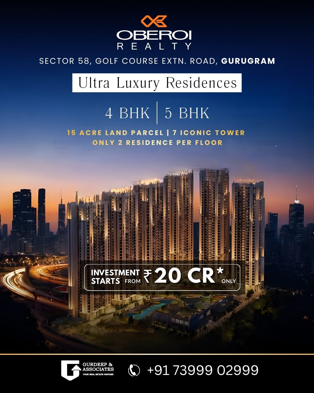 Oberoi Realty Gurugram: Redefining Luxury Living in Sector 58, Gurgaon