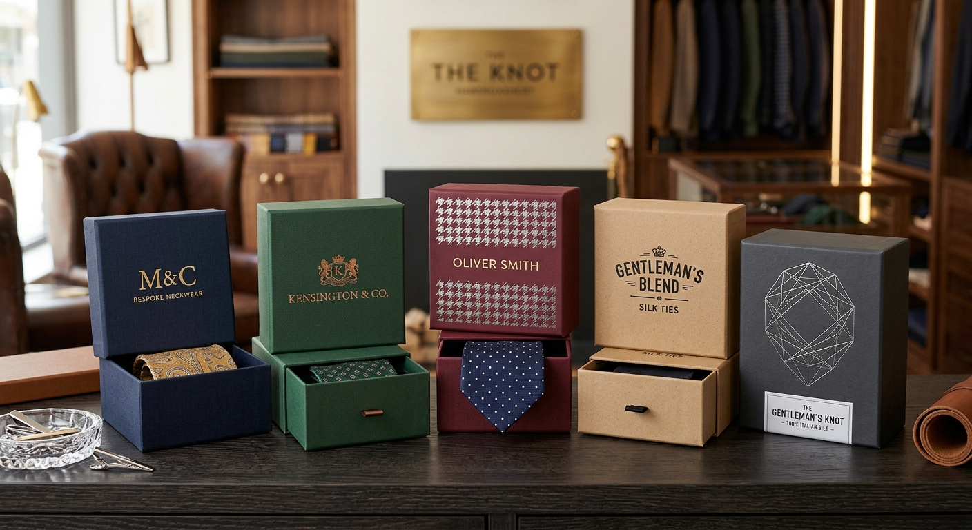 Custom Printed Tie Boxes for Retail