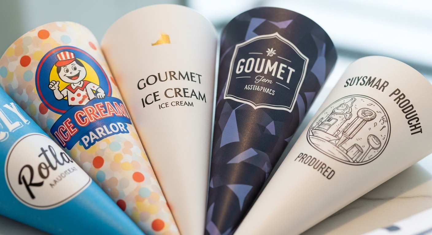 Custom Branded Ice Cream Cone Sleeves – Elevate Your Brand with Stylish Packaging