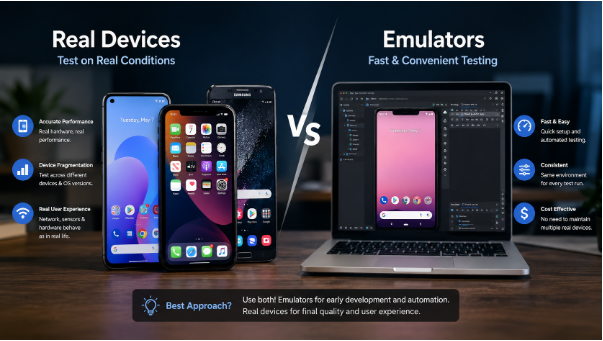 Real Devices vs Emulators for Mobile Testing: What Every Development Team Should Know